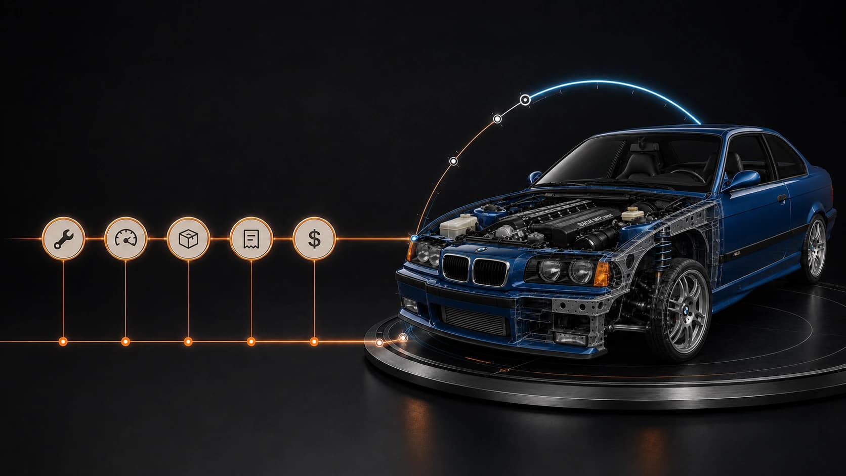 Vehicle evidence flowing into a grounded mechanical interpretation